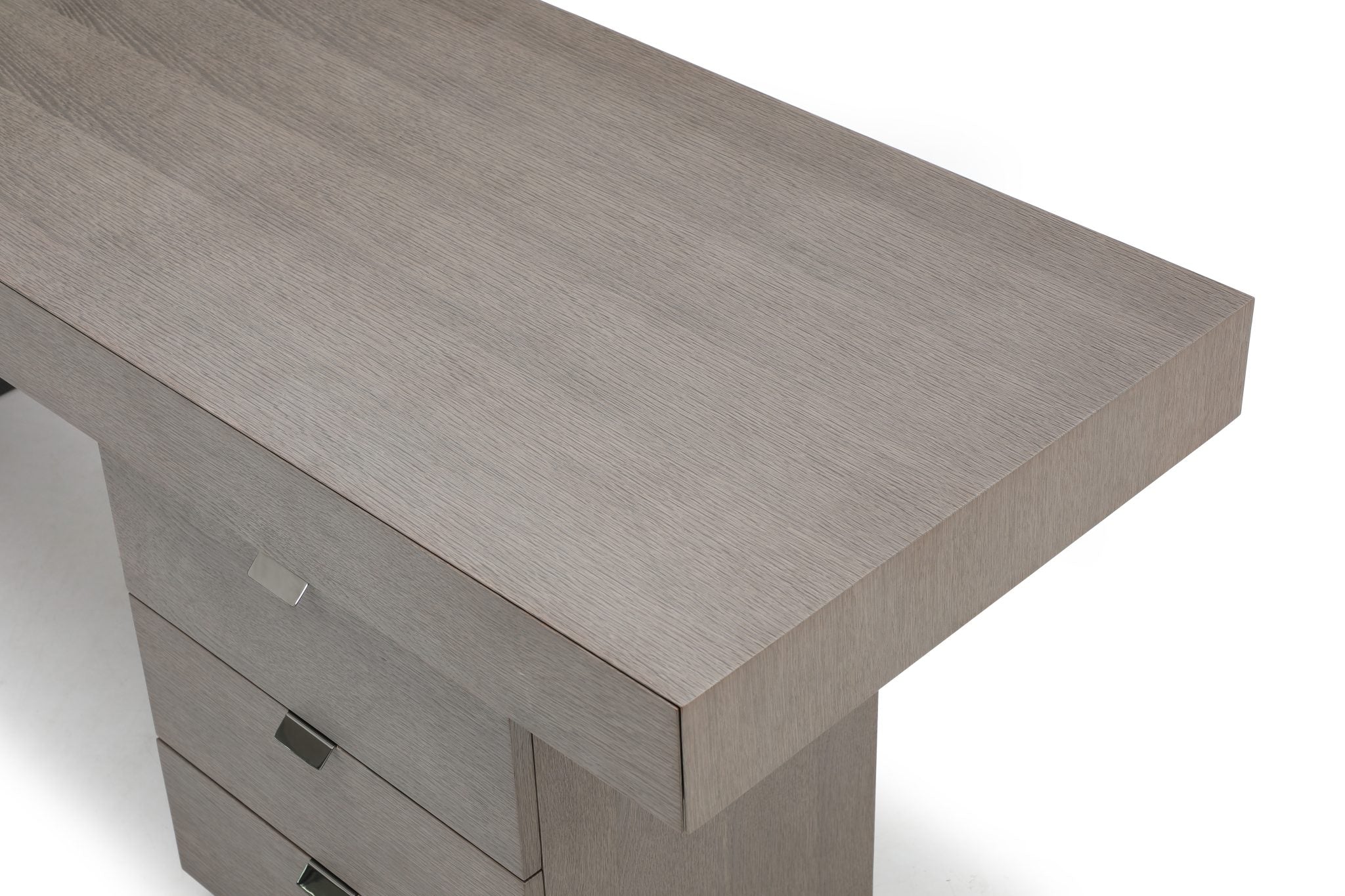 Oston Office Desk - Grey - Right Hand Drawers