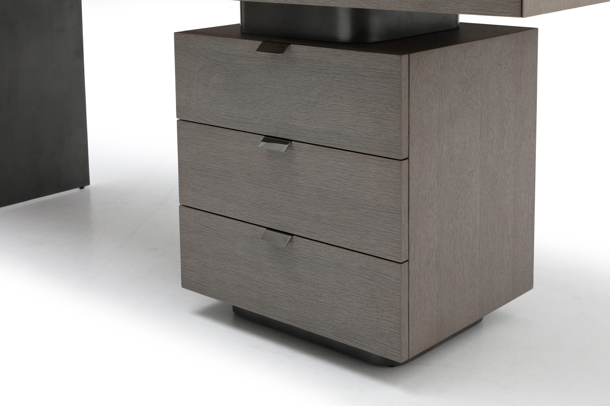 Oston Office Desk - Grey - Right Hand Drawers