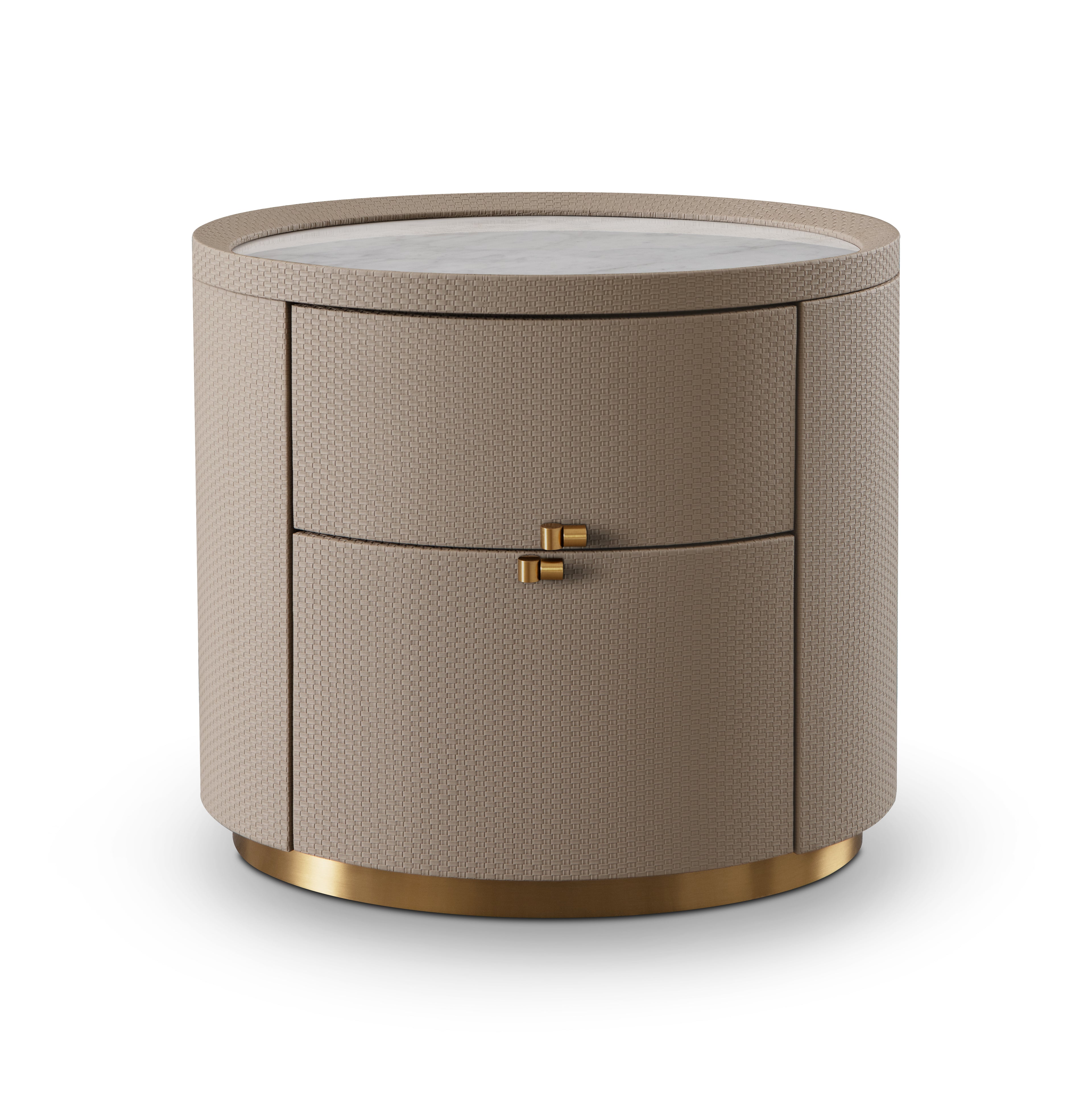 Ritz Bedside Table - White Marble