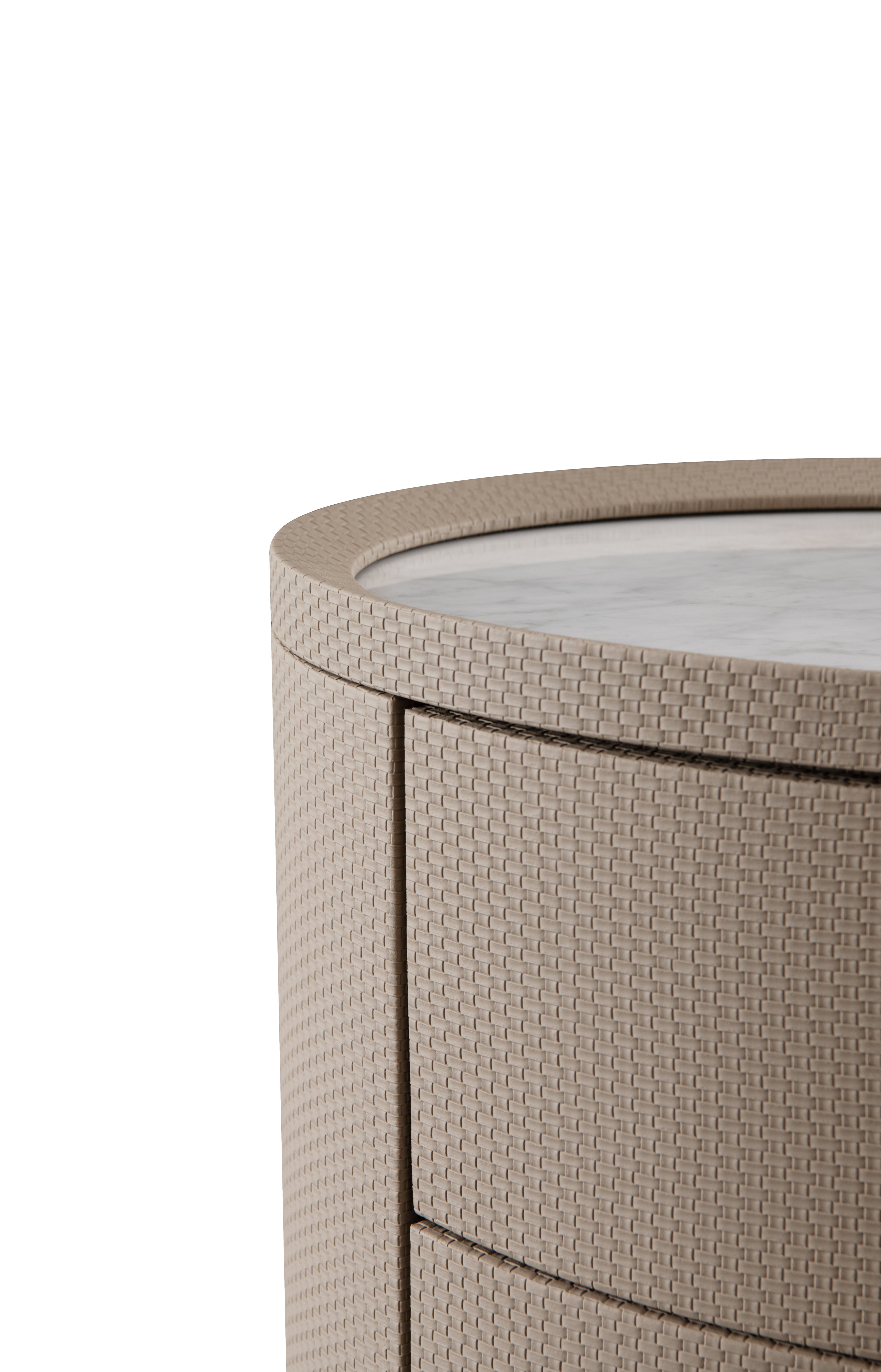 Ritz Bedside Table - White Marble