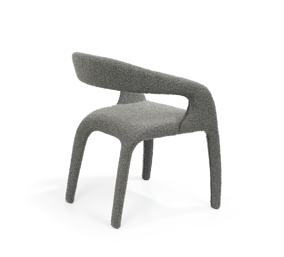 Escada Dining Chair - Chex Bouclé Charcoal