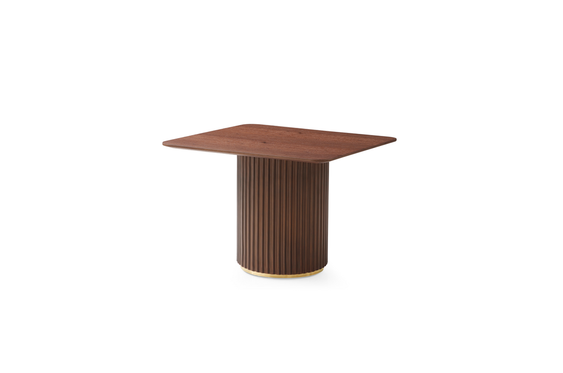 Lantine Side Table - Walnut & Brass