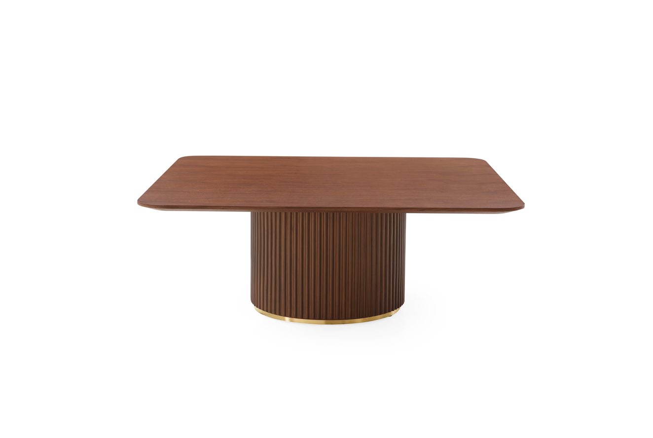 Lantine Coffee Table - Walnut & Brass