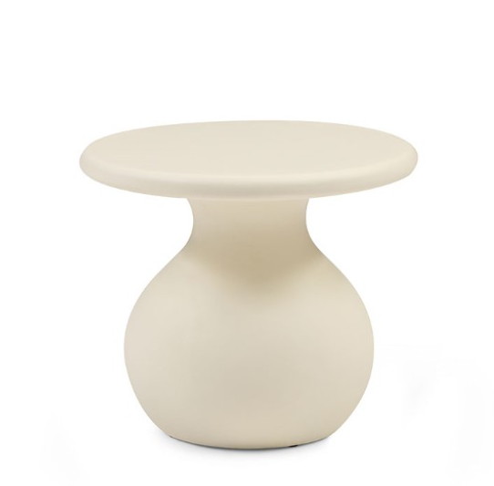 Rolo Side Table - Matte Beige