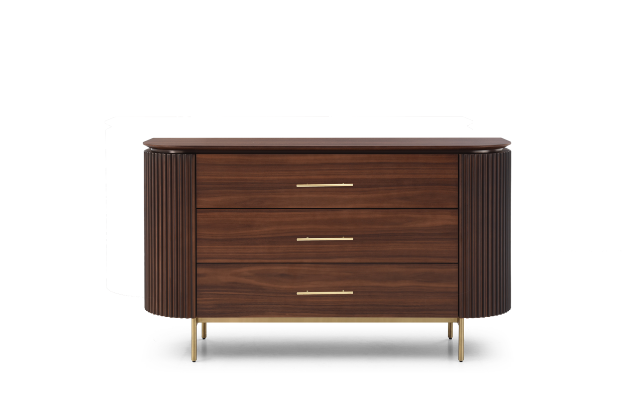 Lantine 3 Drawer Dresser - Dark Walnut