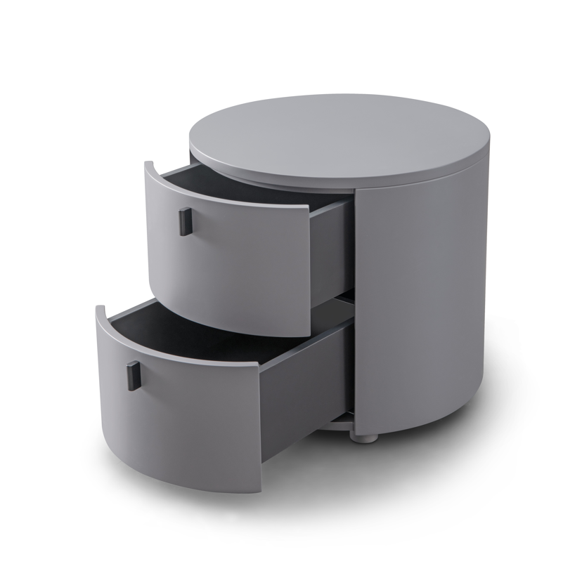 Sims Bedside - Matte Grey