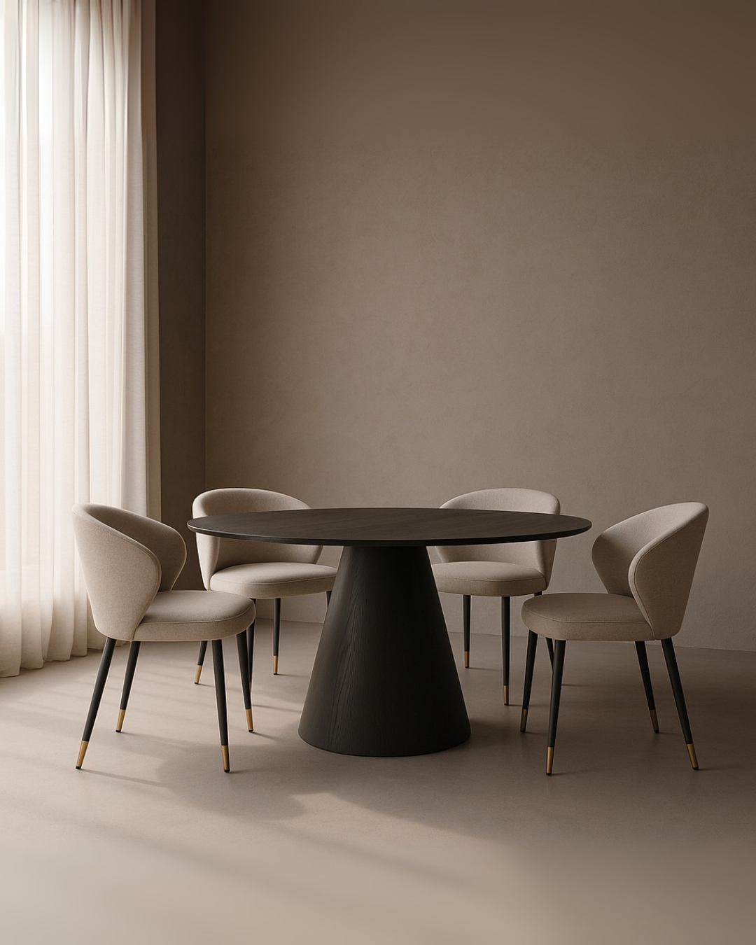 Tavamo 135 Dining Table - Black Oak
