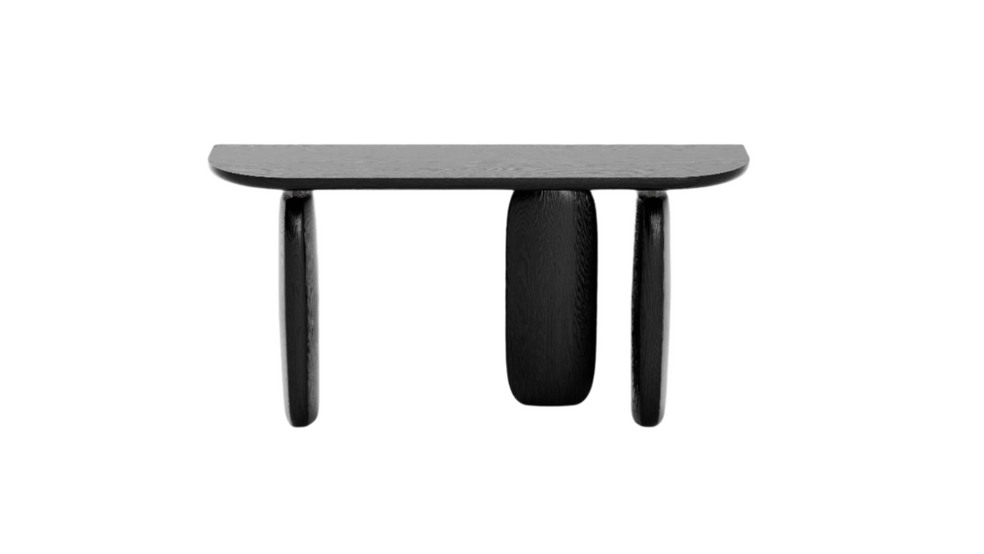 Underline Console Table - Black Oak