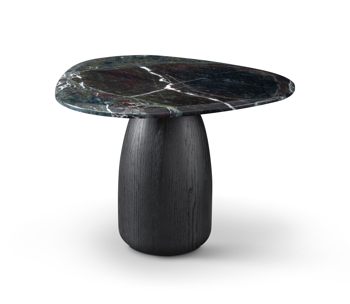 Basilca Side Table - Matte Black Marble