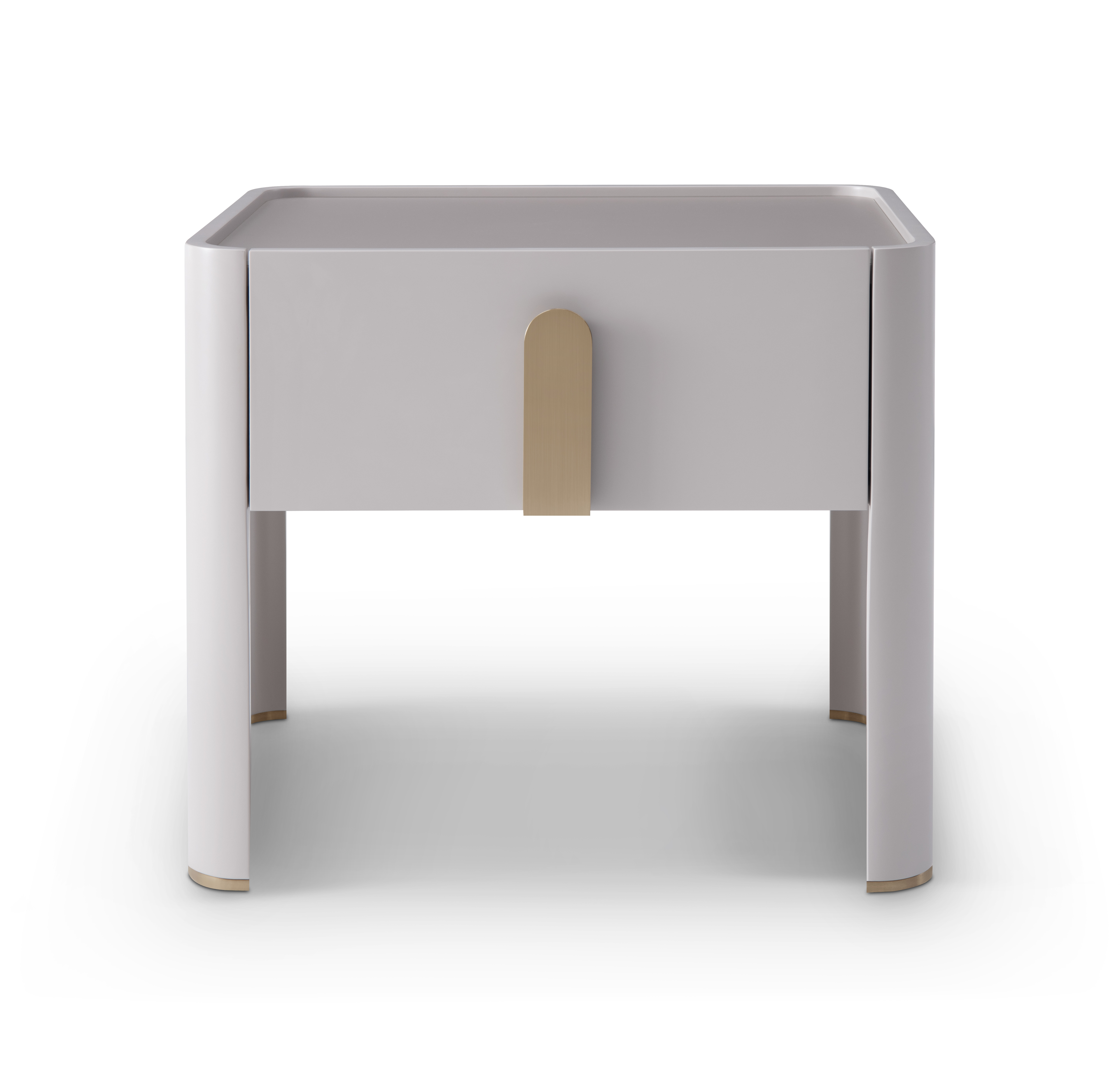 Polaris Bedside Table - Matte Beige