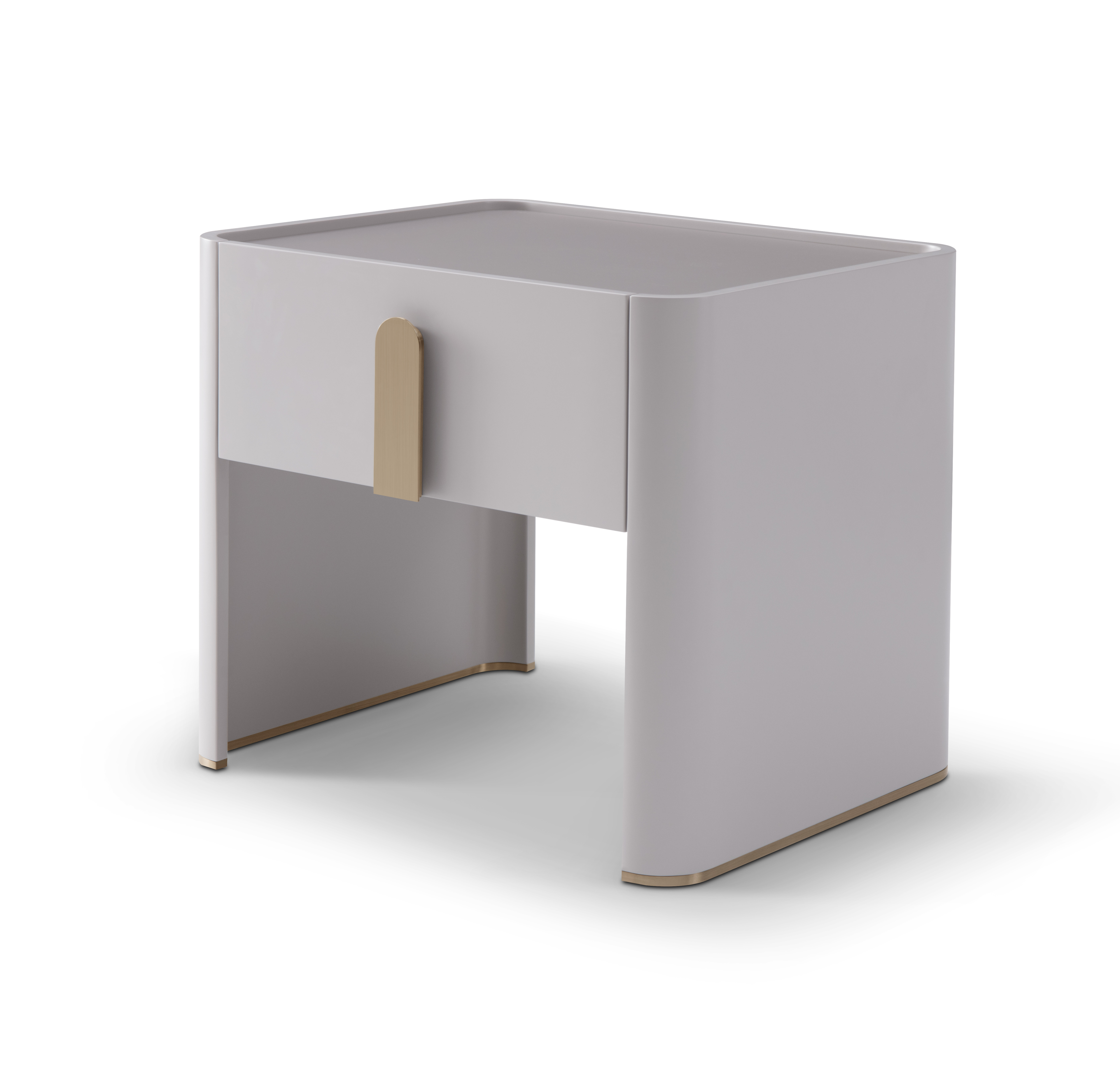 Polaris Bedside Table - Matte Beige
