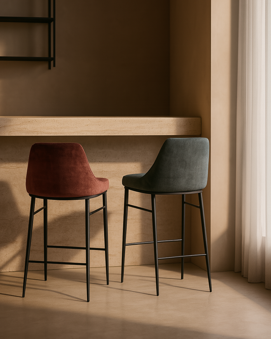 Vai Barstool - Bella Velour Pacific