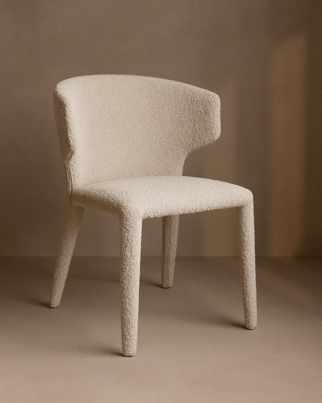 Vela Dining Chair - Chex Steam Bouclé