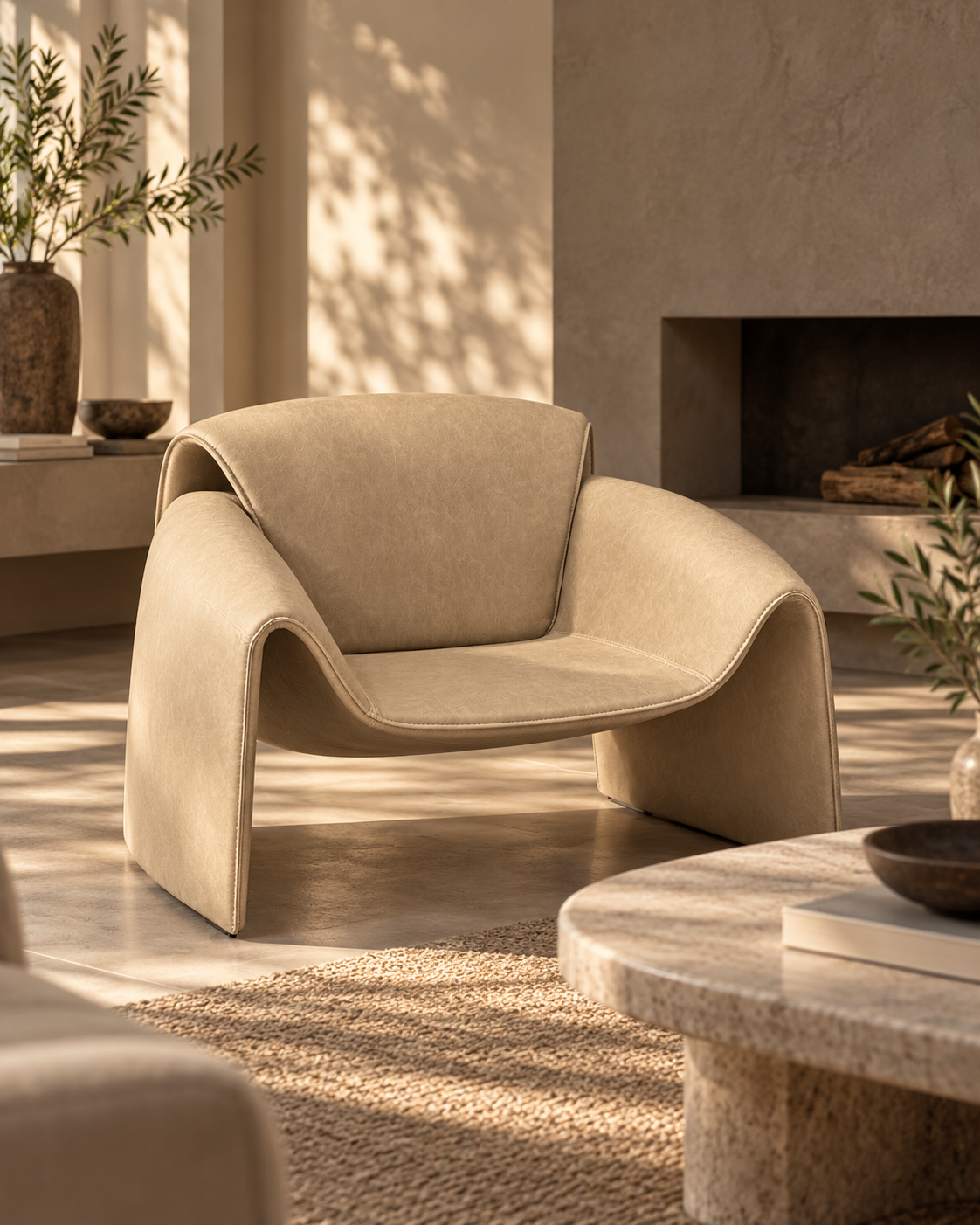 Ezra Easy Chair - Taupe