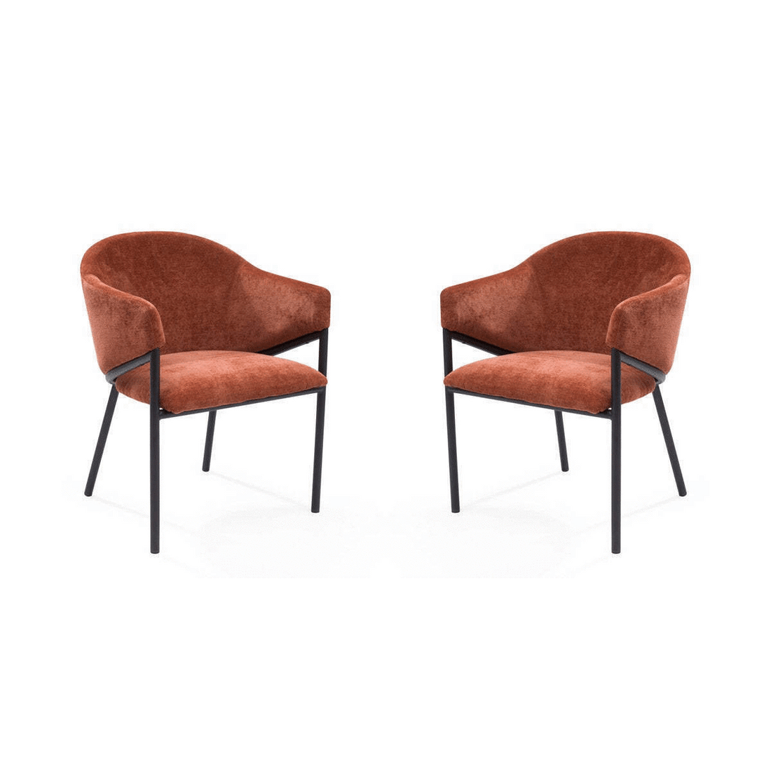 Aidan Armchair - Rust - Set of 2