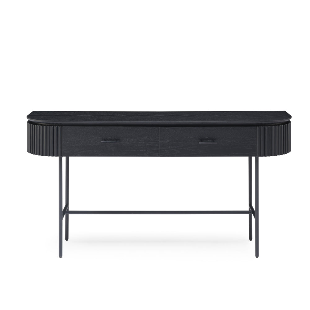 Lantine Console - Black Oak & Matte Black Hardware