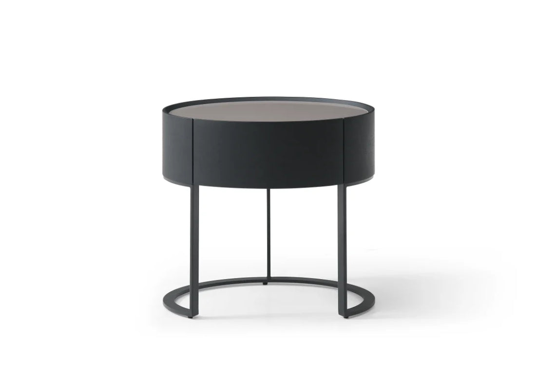 Verge Bedside Table - Black Oak