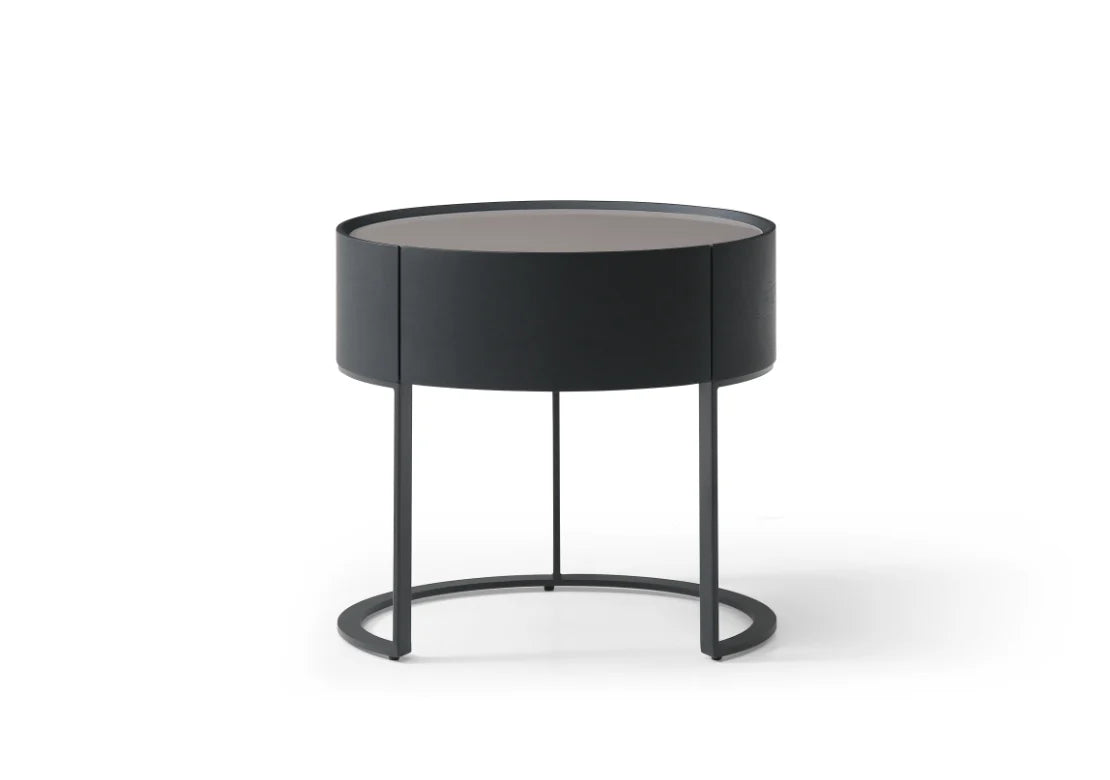 Verge Bedside Table - Black Oak