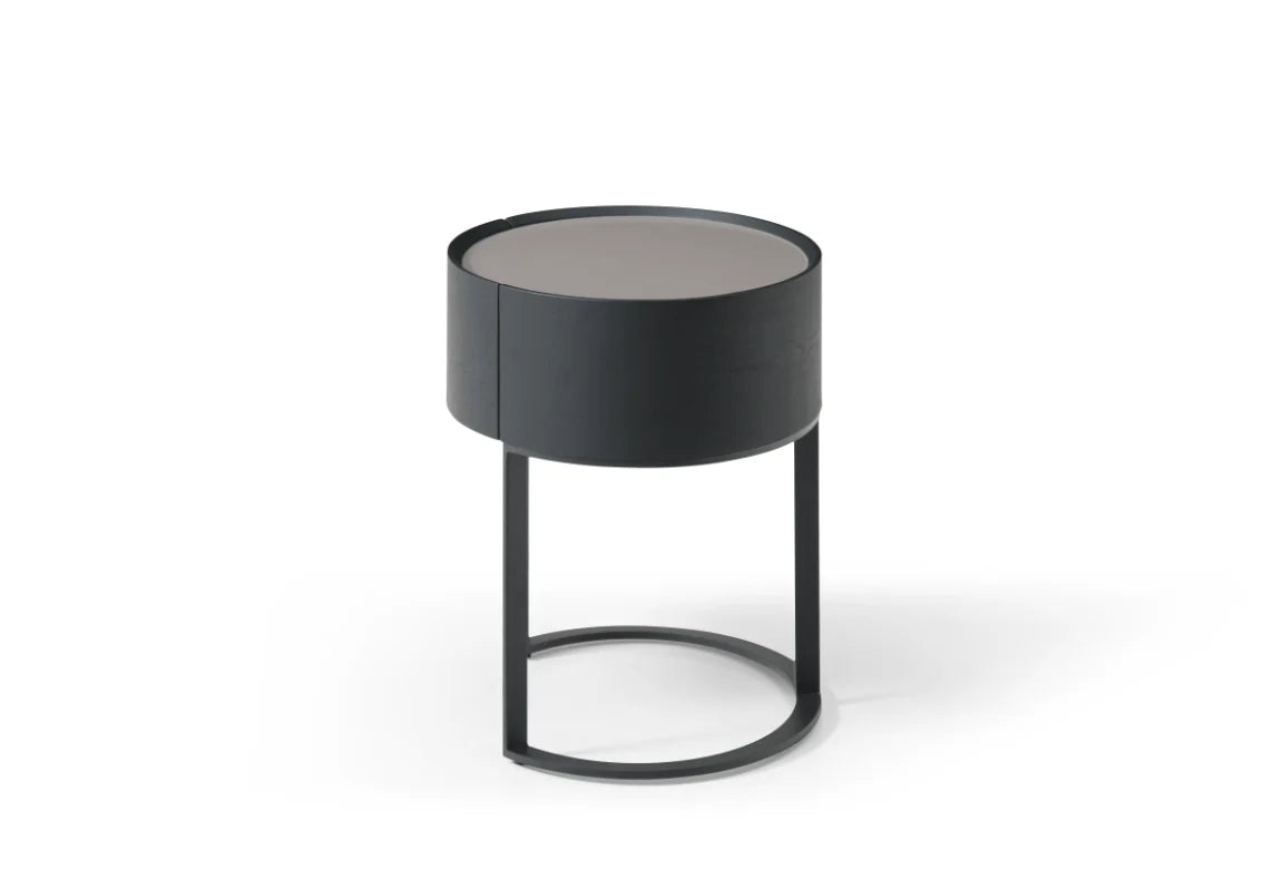 Verge Bedside Table - Black Oak