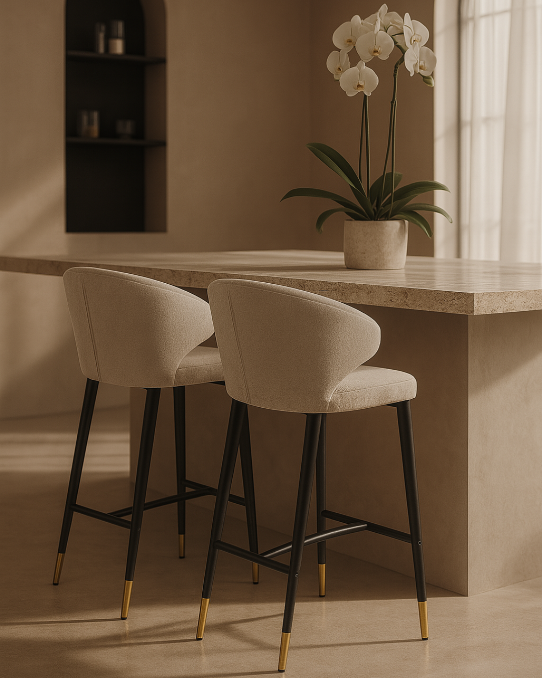 Bellroy Bar Stool - Light Beige