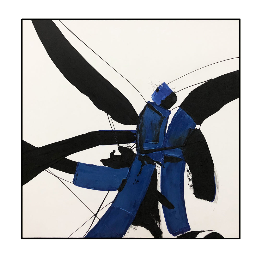 Alpha Hand Painted Oil Canvas - Black Frame