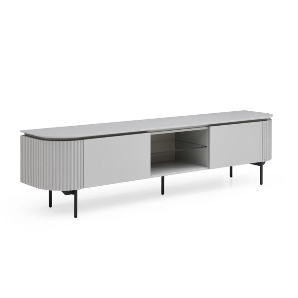 White lacquer media console deals