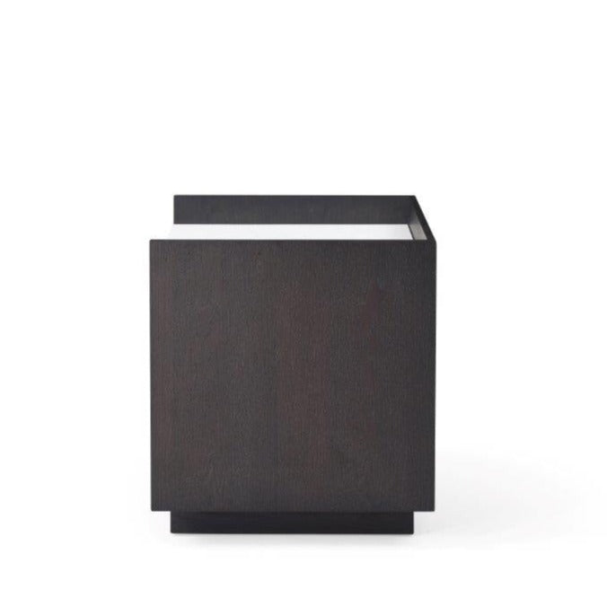 Saviour Bedside Table - White Marble & Grey Wash Oak