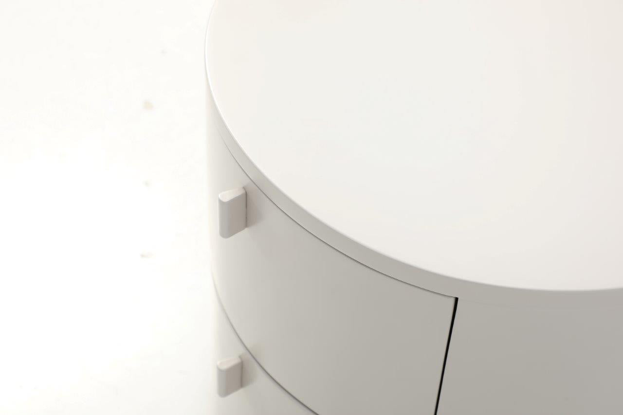Sims Bedside Table - Matte Beige