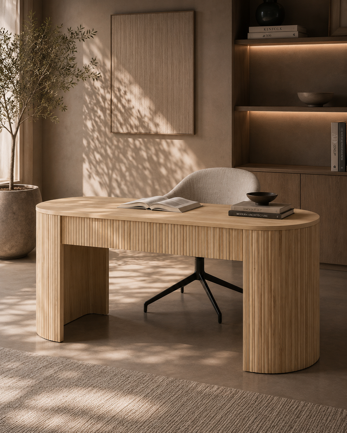 Underline TV Unit - Light Walnut