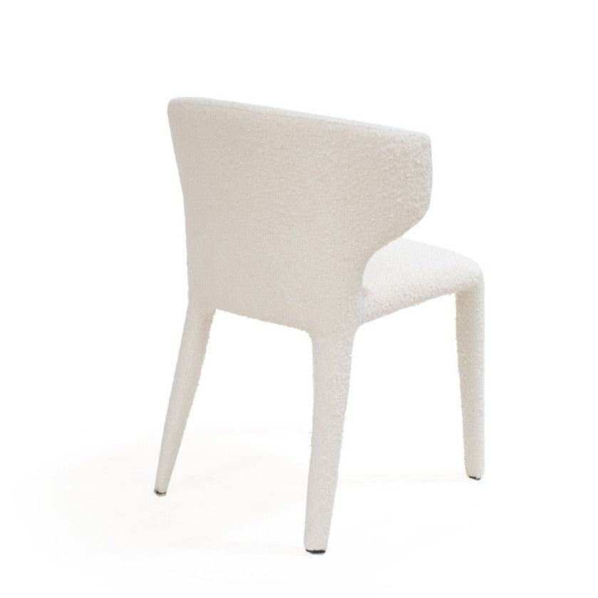 Vela Dining Chair - Chex Polar Bouclé