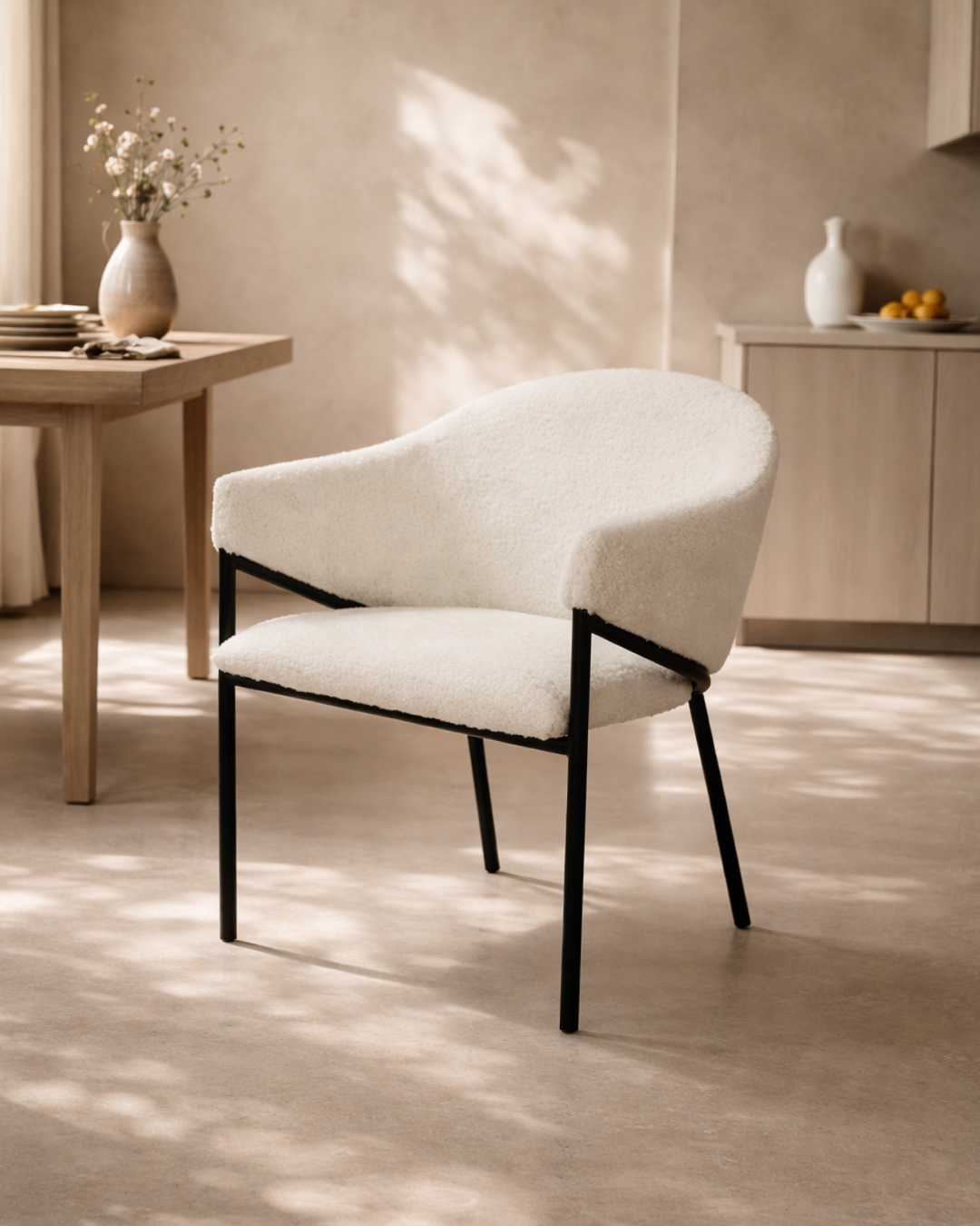 Aidan Armchair - Polar Bouclé - Set of 2