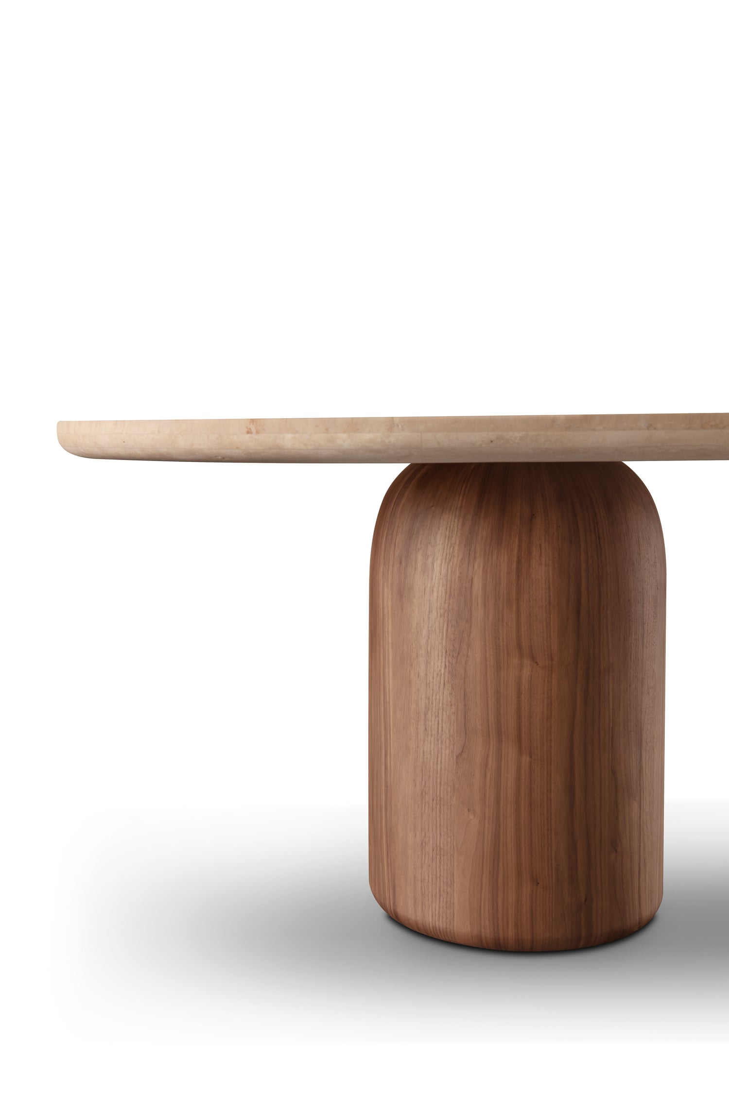 Basilca Dining Table 270 - Walnut Travertine