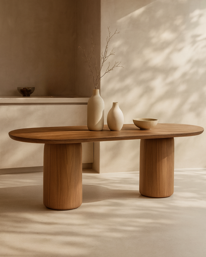 Basilca Dining Table 240 - Walnut