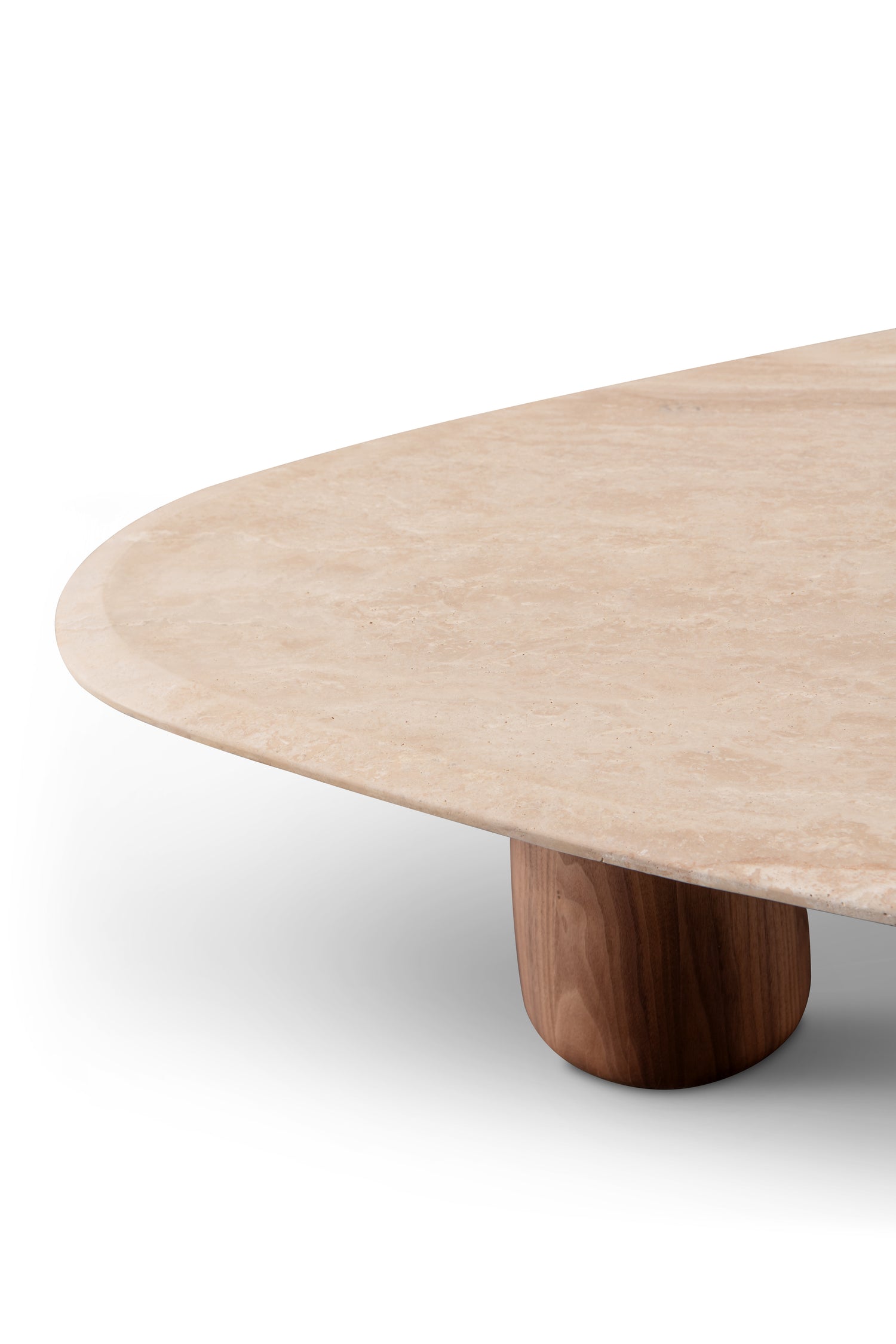 Basilca Coffee Table - Walnut Travertine