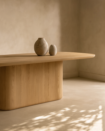 Berwick Dining Table - Single Pedestal- Ash Oak