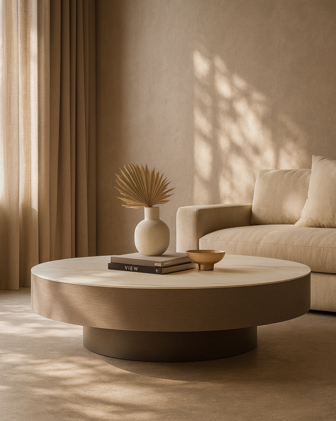 Coin Coffee Table - Pewter