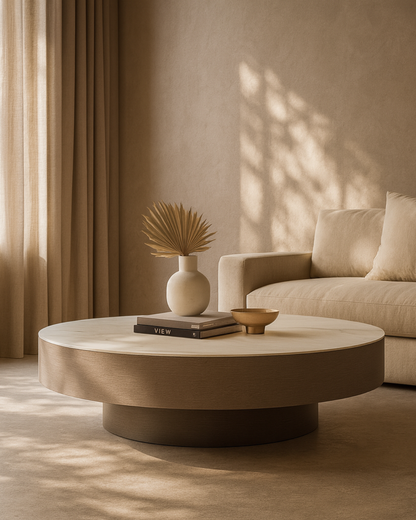 Coin Coffee Table - Pewter