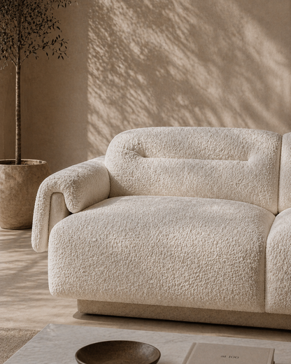 Frankie 3-Seater Sofa - Chex Polar Bouclé