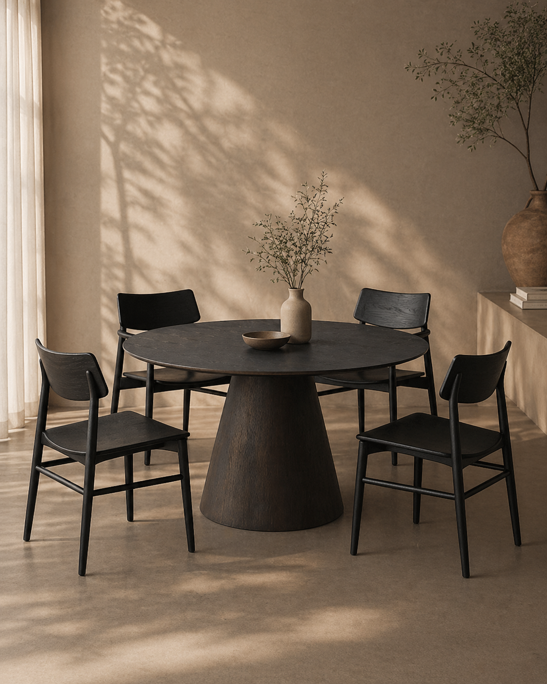 Tavamo 135 Dining Table - Black Oak