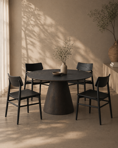 Tavamo 135 Dining Table - Black Oak