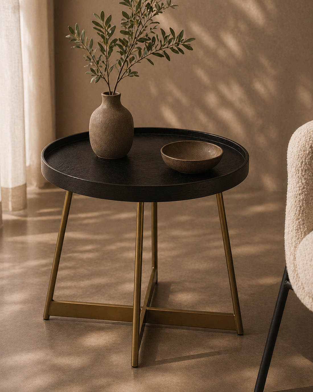 Lane Side Table - Smoke Oak Gold