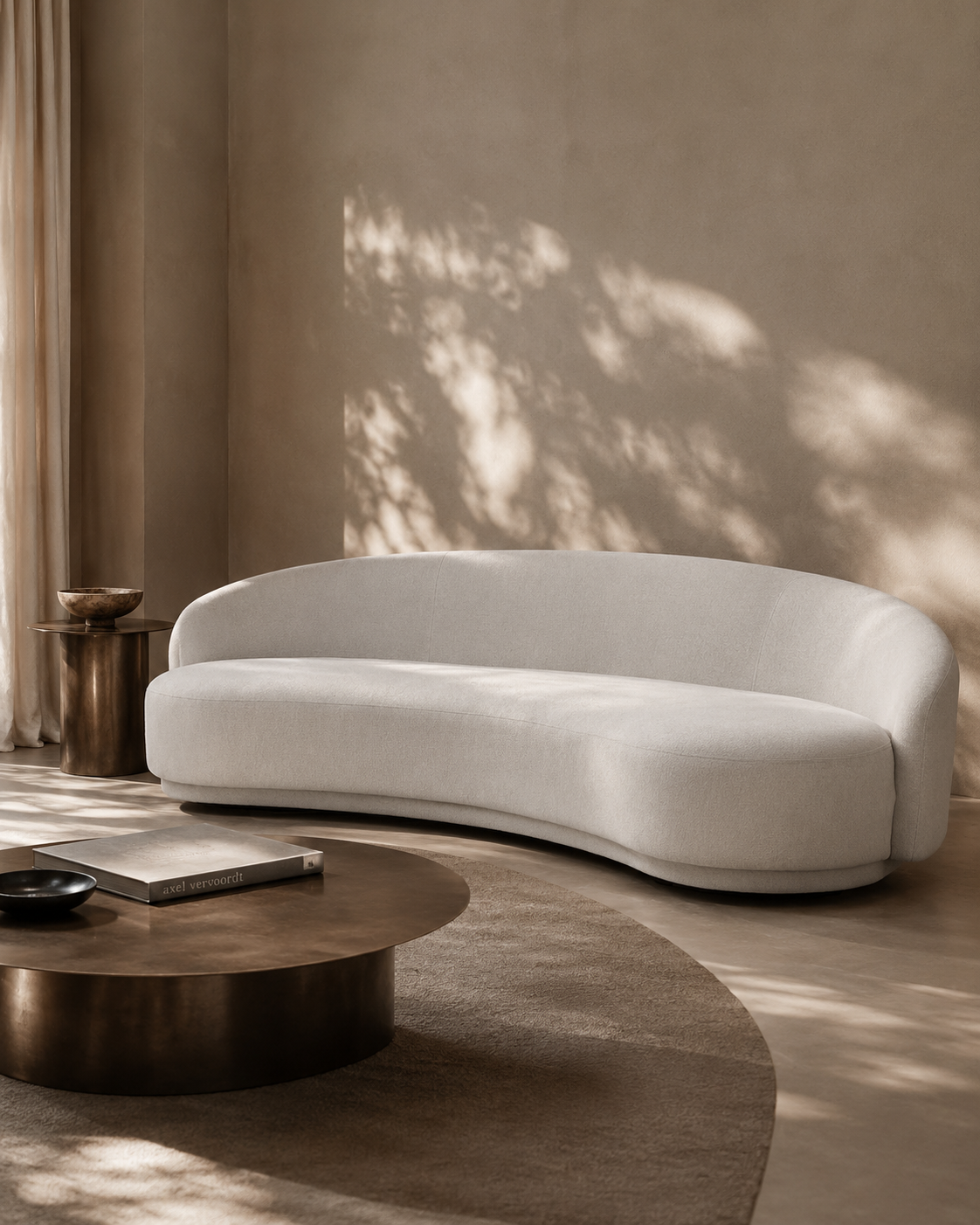 Cove 4-Seater Sofa - Avery Velour Cream