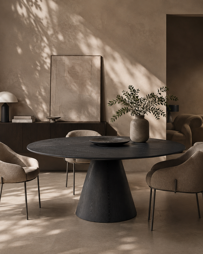 Tavamo 180 Dining Table - Black Oak