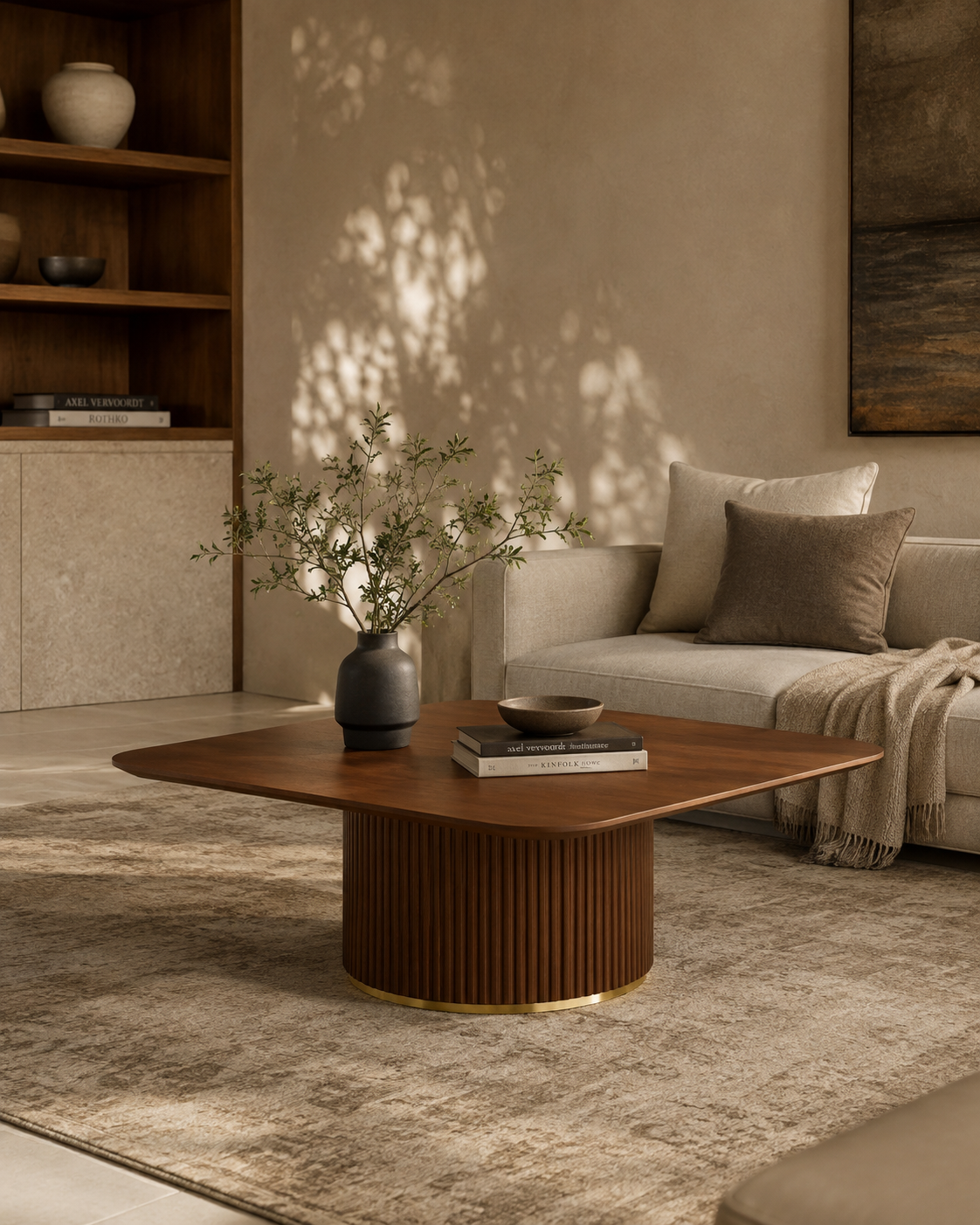 Lantine Coffee Table - Walnut &amp; Brass