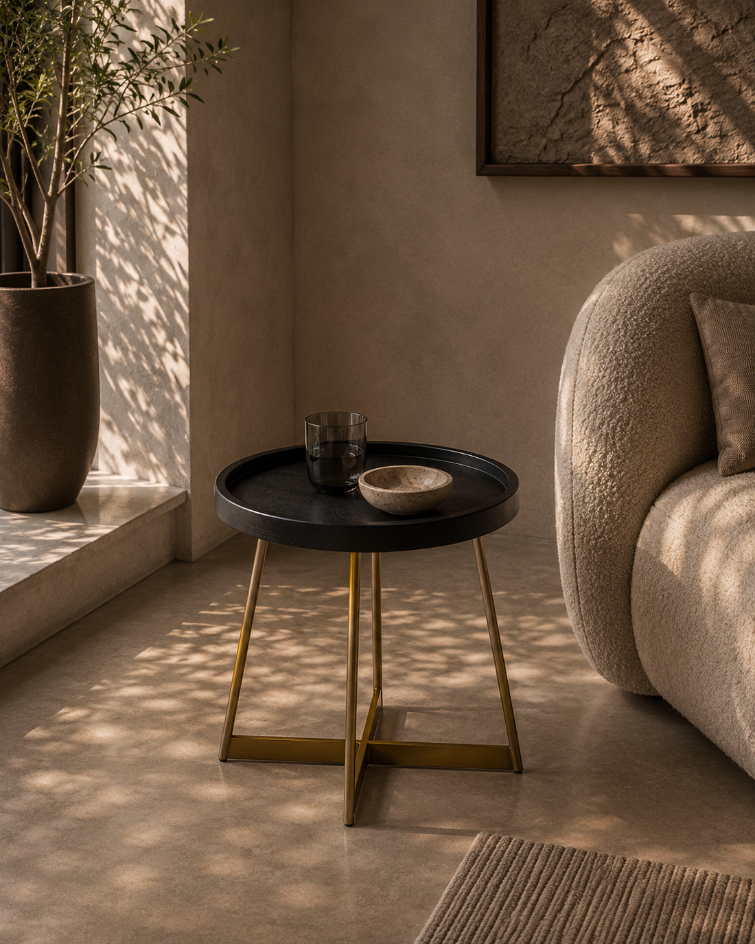 Lane Side Table - Smoke Oak Gold