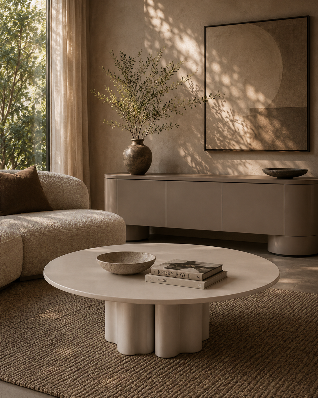 Moon Coffee Table - Matte Beige
