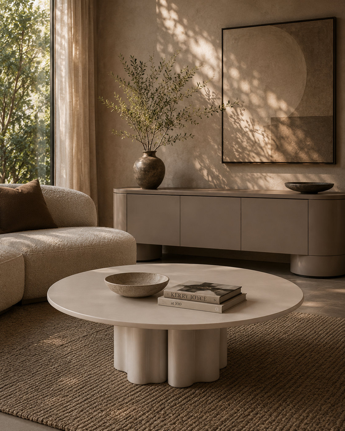 Moon Coffee Table - Matte Beige