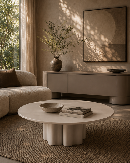 Moon Coffee Table - Matte Beige