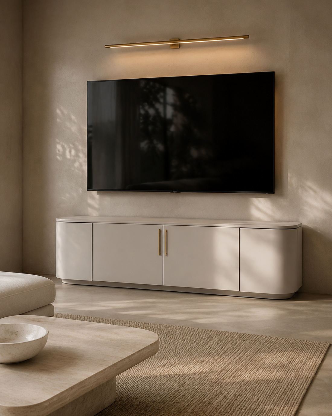 Oakura TV Unit - Matte Beige