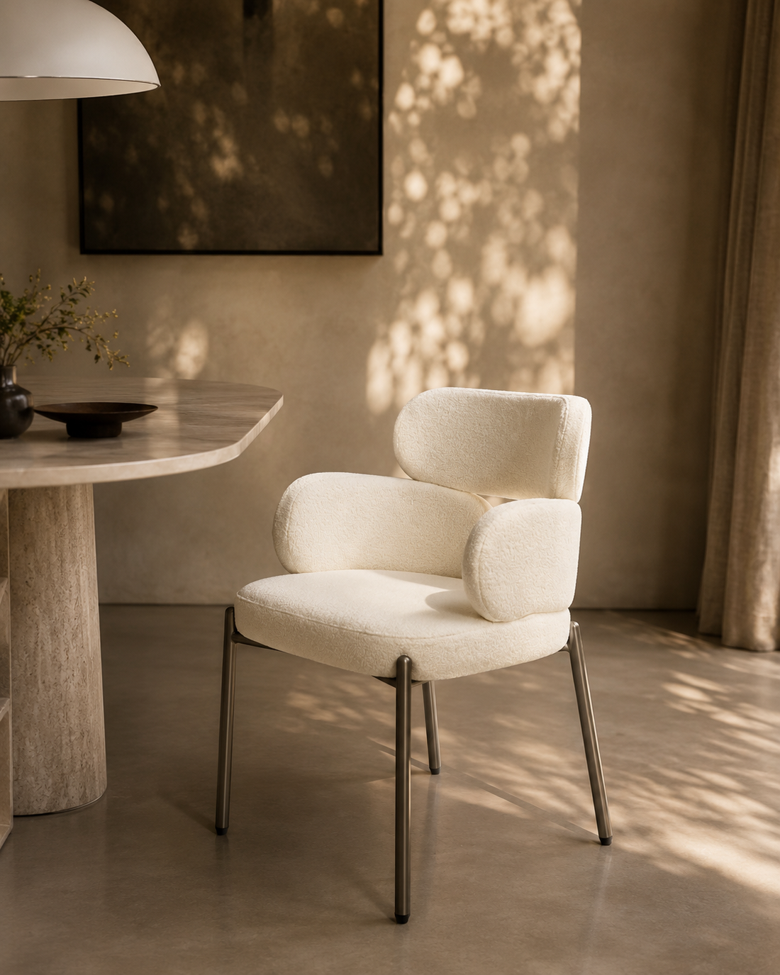 Dream Dining Chair - Embley Bouclé White
